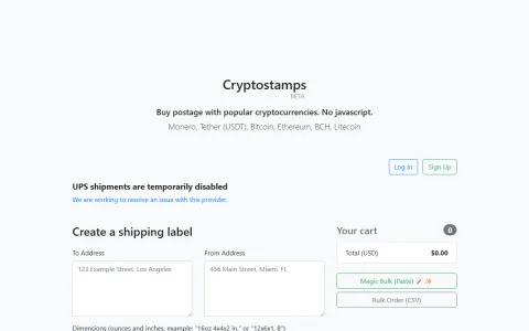 Cryptostamps